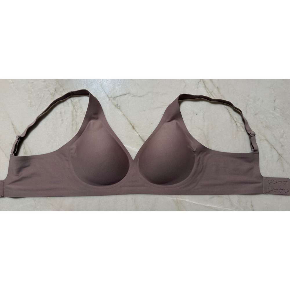 NWOT Celeste D'Or Curve Wireless Seamless Bra Brown Sz Medium Adjustable Straps - Picture 8 of 9